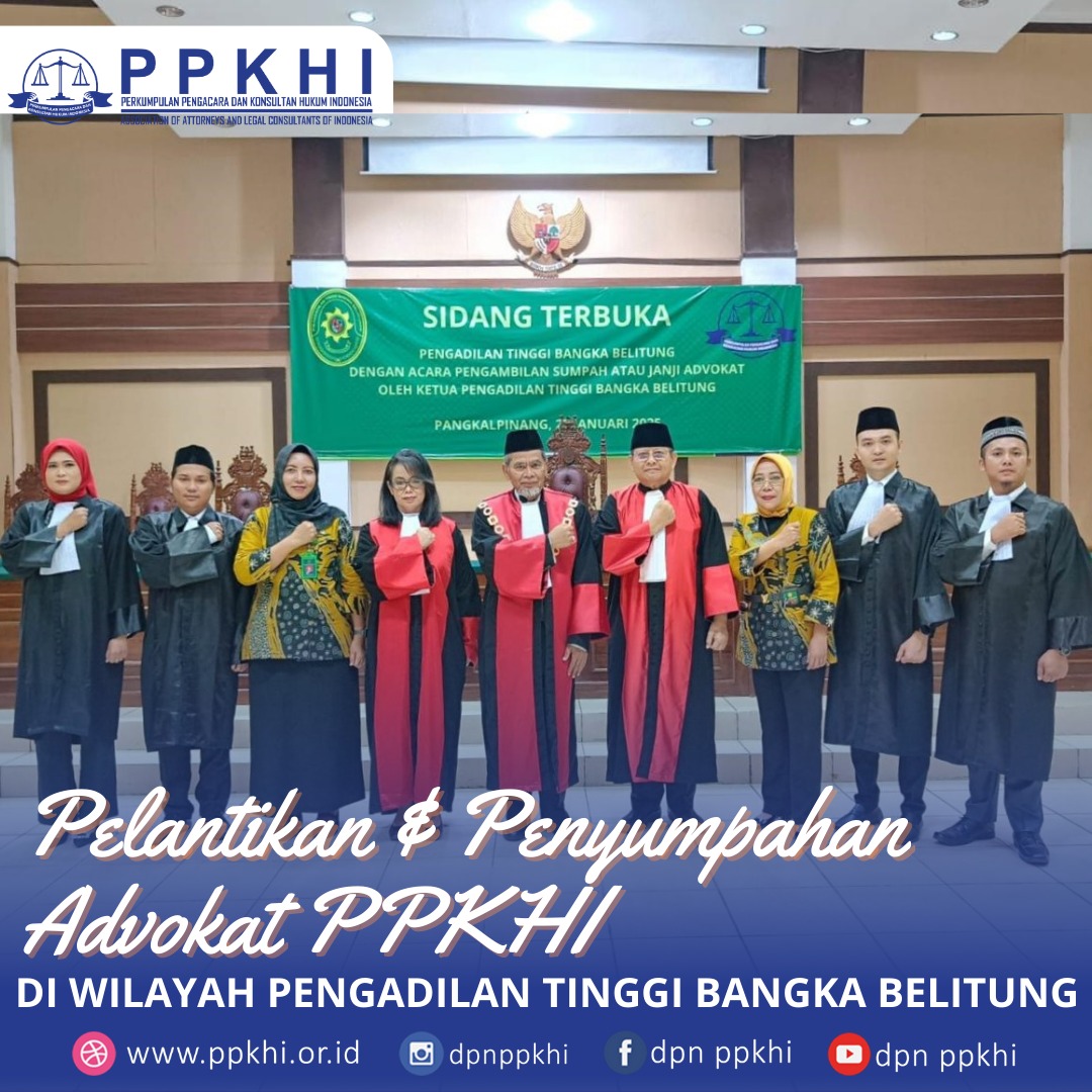 PENGAMBILAN SUMPAH ADVOKAT 2025 WILAYAH HUKUM PENGADILAN TINGGI BANGKA BELITUNG