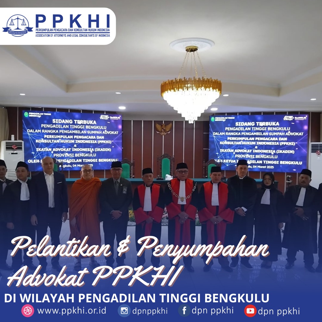PENGAMBILAN SUMPAH ADVOKAT 2025 WILAYAH HUKUM PENGADILAN TINGGI BENGKULU