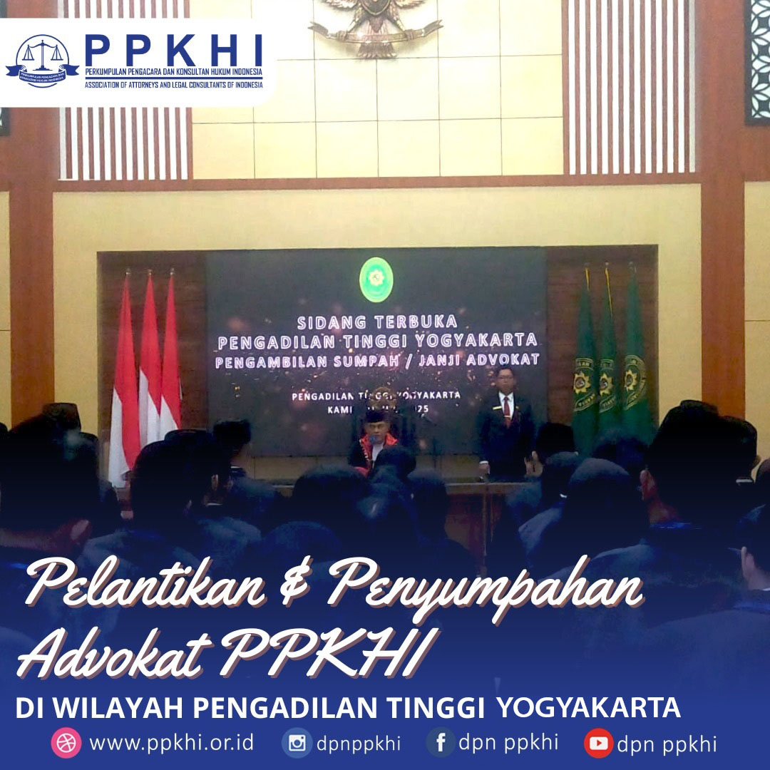 Pengangkatan Sumpah/Janji Advokat Wilayah Hukum Pengadilan Tinggi Yogyakarta