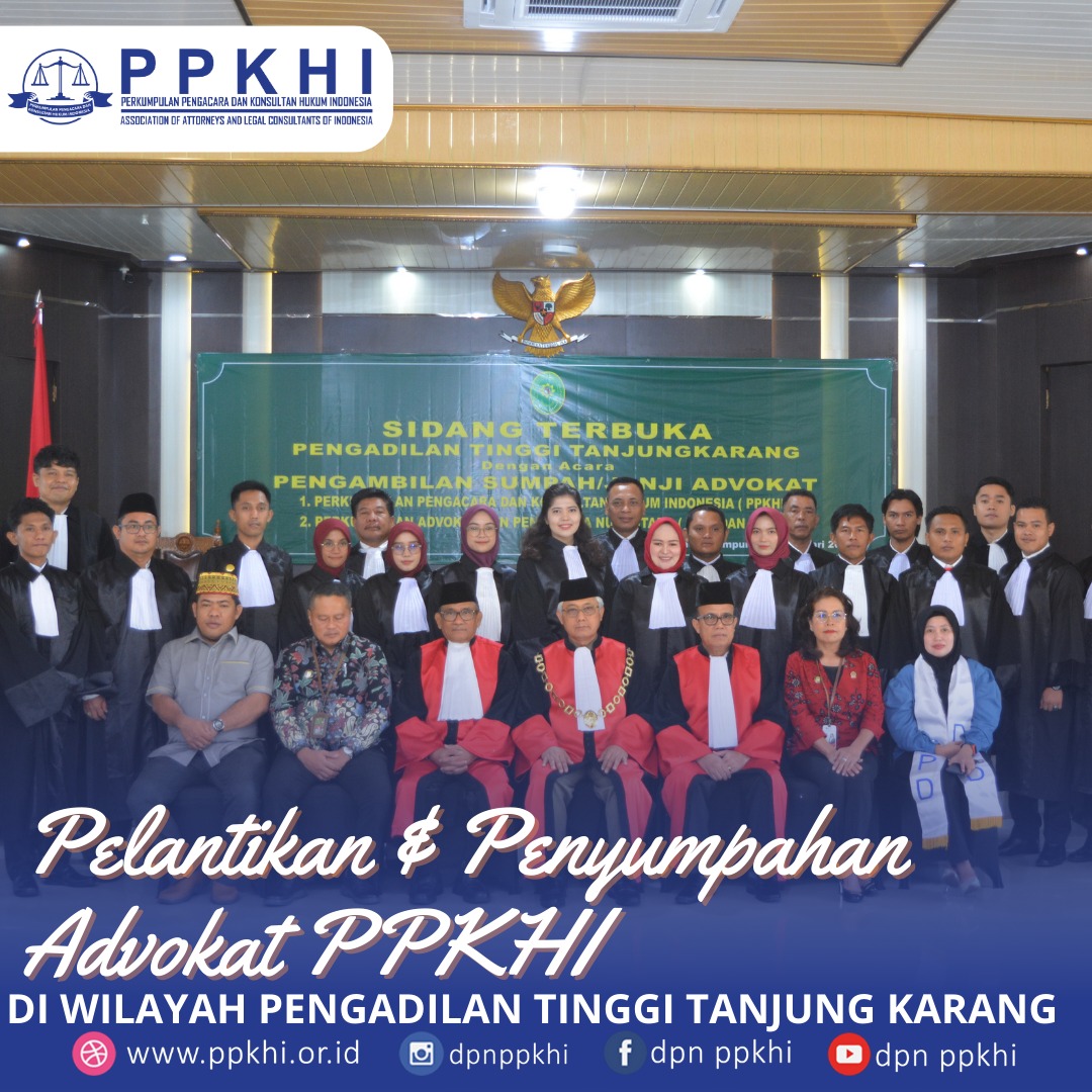 PENGAMBILAN SUMPAH ADVOKAT 2025 WILAYAH HUKUM PENGADILAN TANJUNGKARANG, BANDAR LAMPUNG