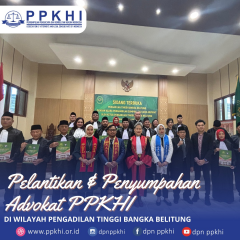 Pelantikan dan Penyumpahan Advokat PPKHI di Wilayah Pengadilan Tinggi Bangka Belitung